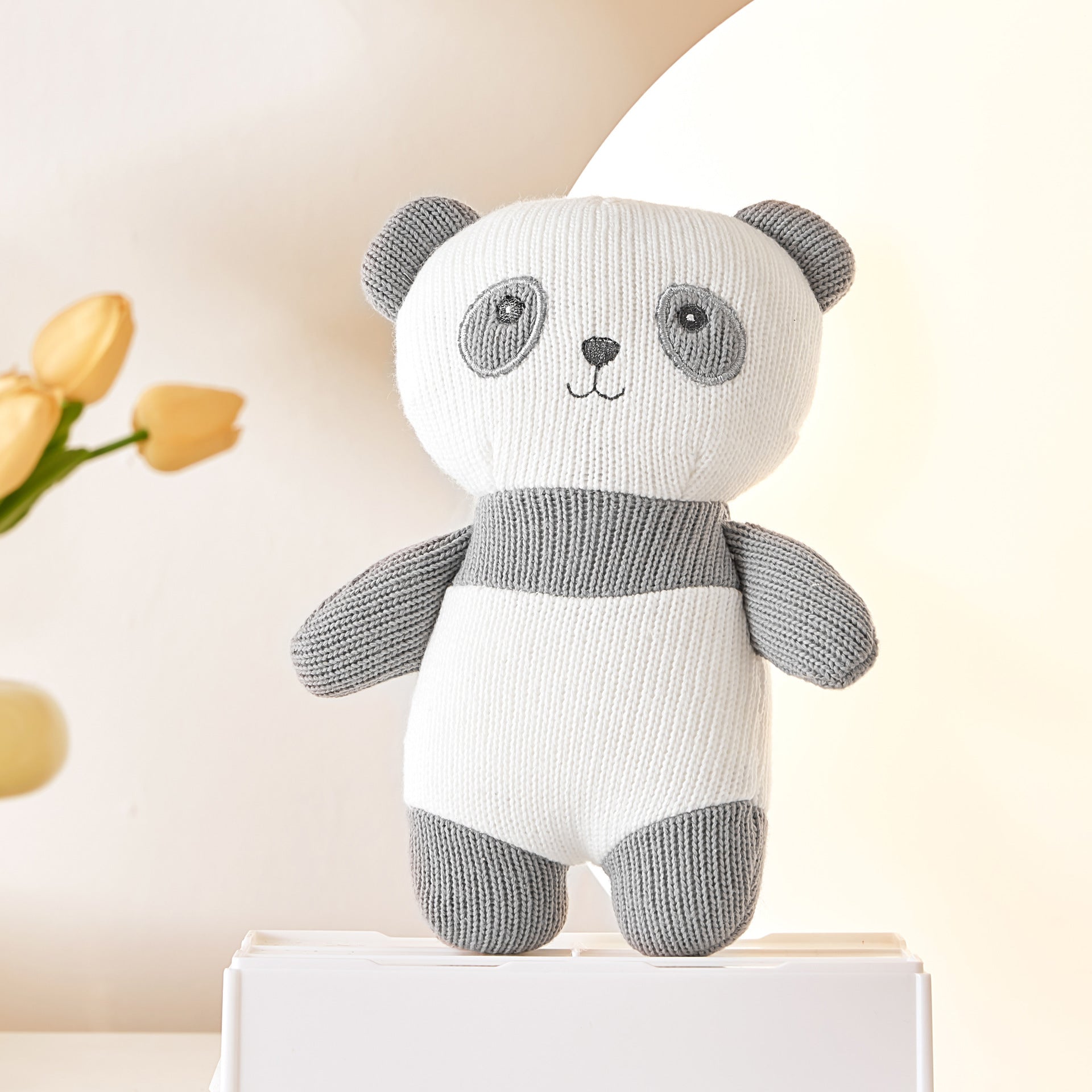 Knitted Animal Comfort Doll | Soft Cotton Plush Toy for Babies & Toddlers