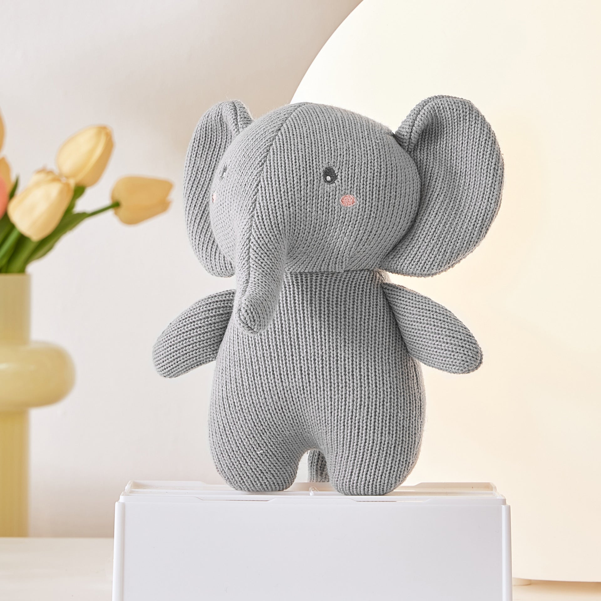Knitted Animal Comfort Doll | Soft Cotton Plush Toy for Babies & Toddlers