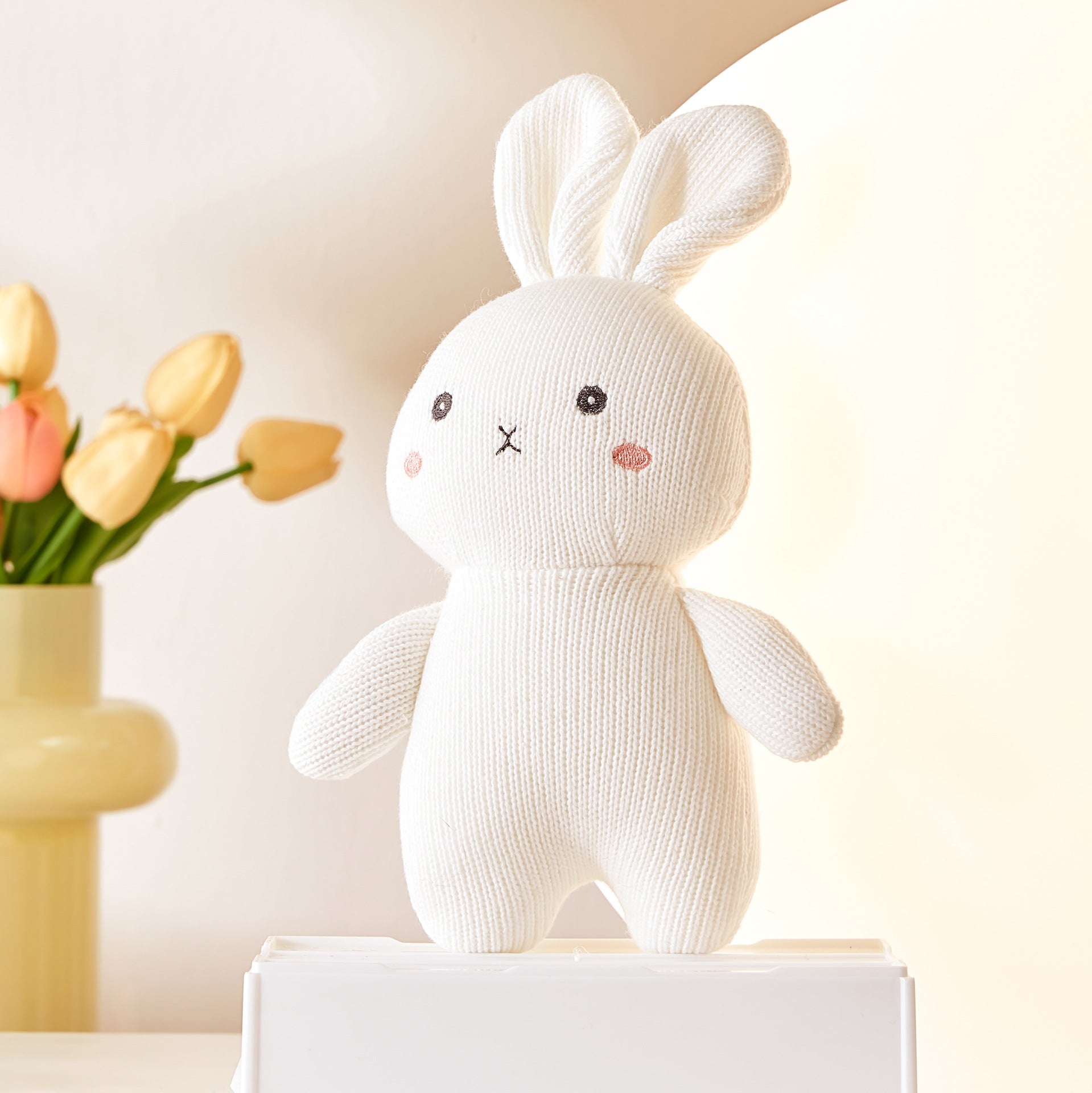 Knitted Animal Comfort Doll | Soft Cotton Plush Toy for Babies & Toddlers