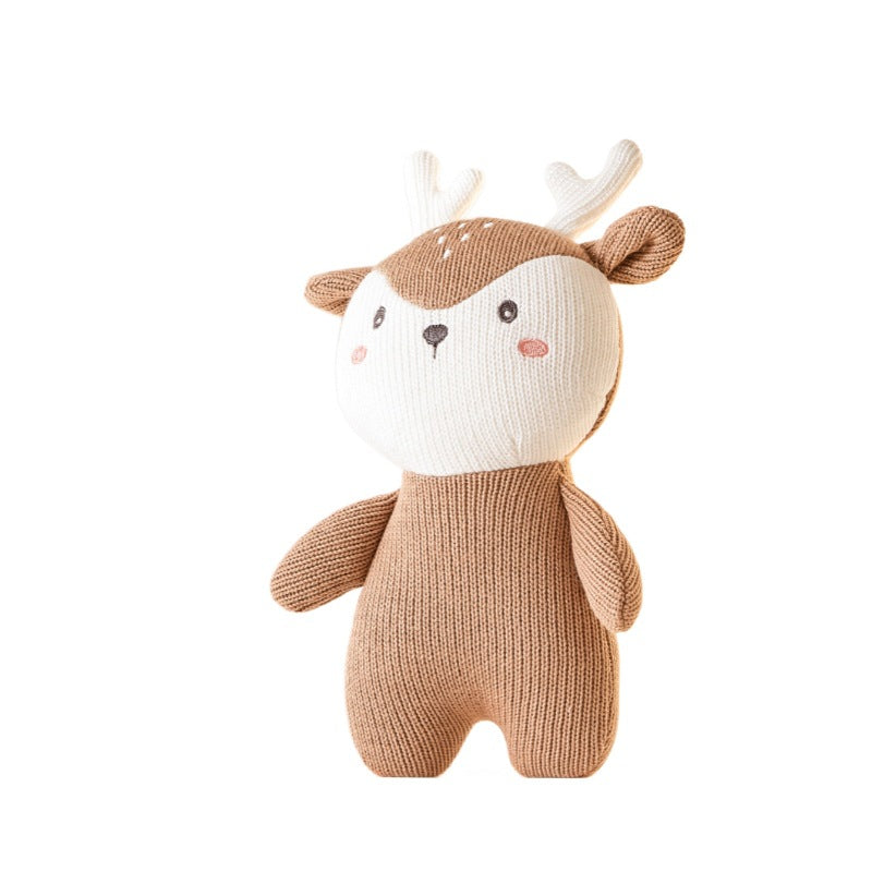 Knitted Animal Comfort Doll | Soft Cotton Plush Toy for Babies & Toddlers