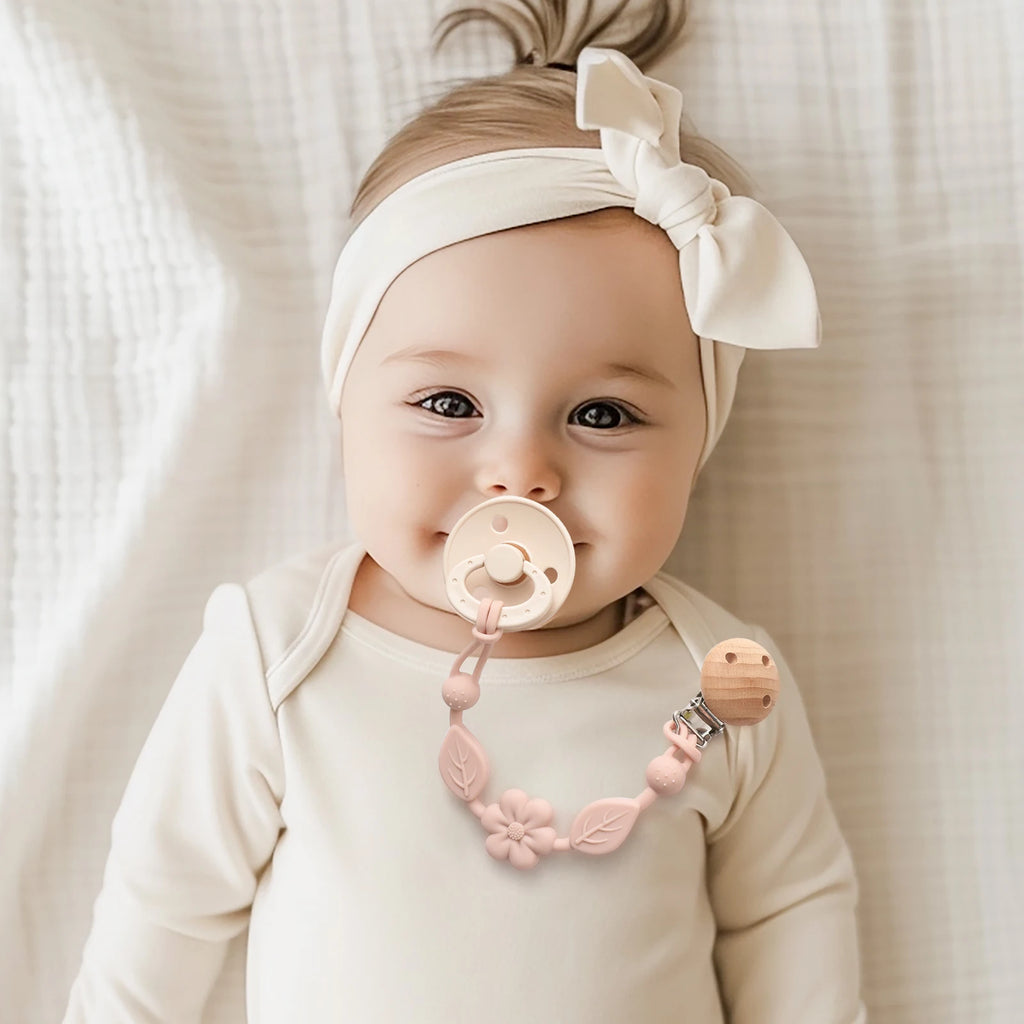 Silicone Beaded Pacifier Clip | Safe & Cute Soother Chain for Babies