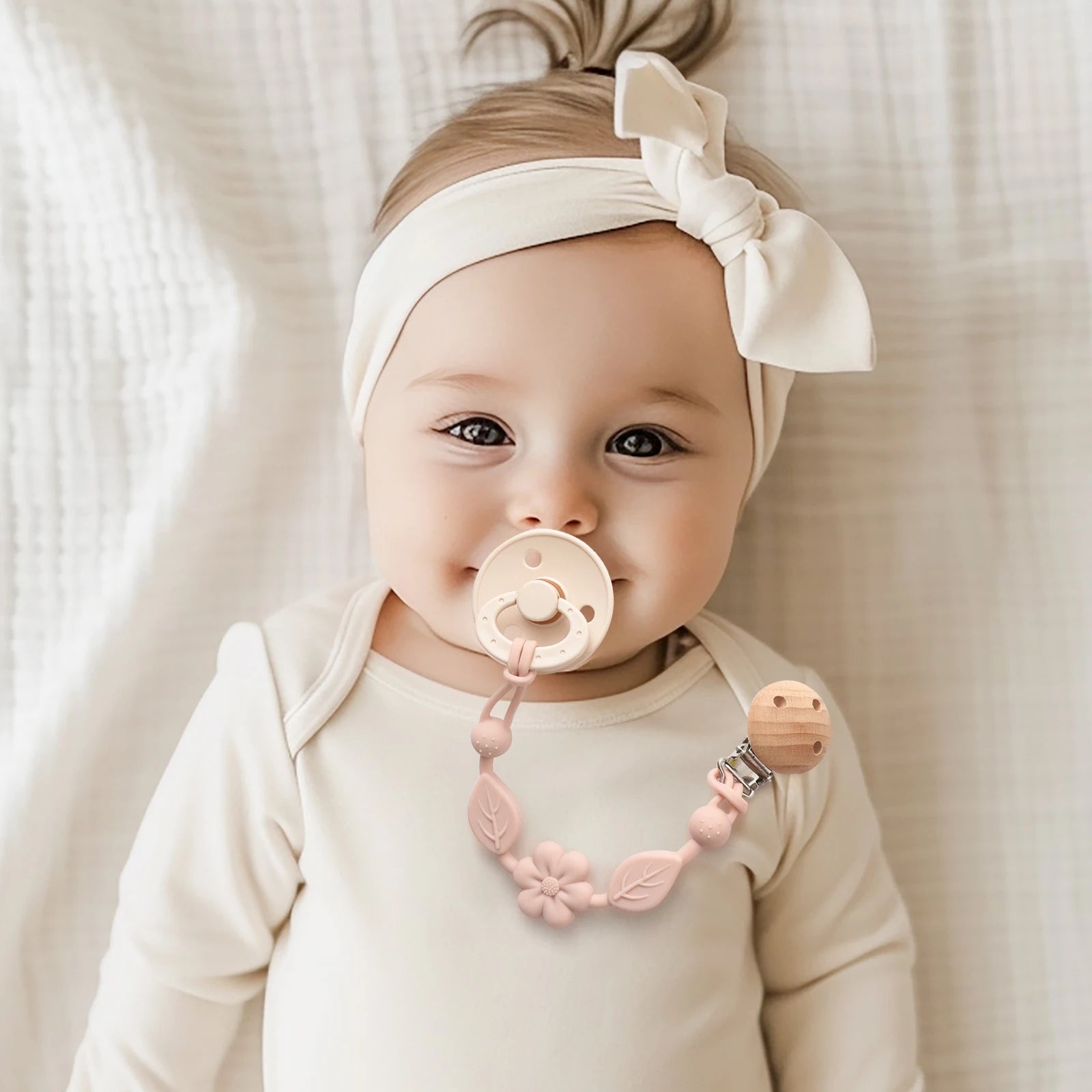 Silicone Beaded Pacifier Clip | Safe & Cute Soother Chain for Babies