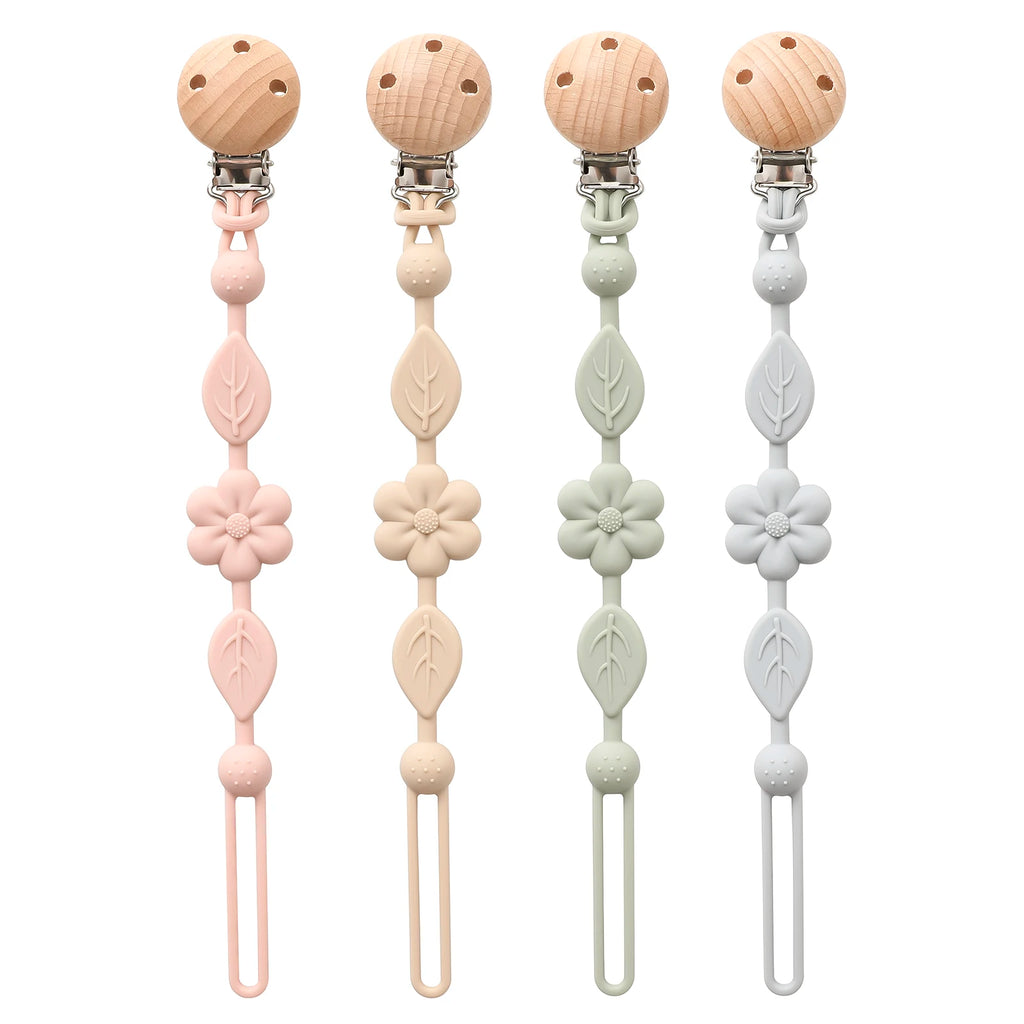 Silicone Beaded Pacifier Clip | Safe & Cute Soother Chain for Babies