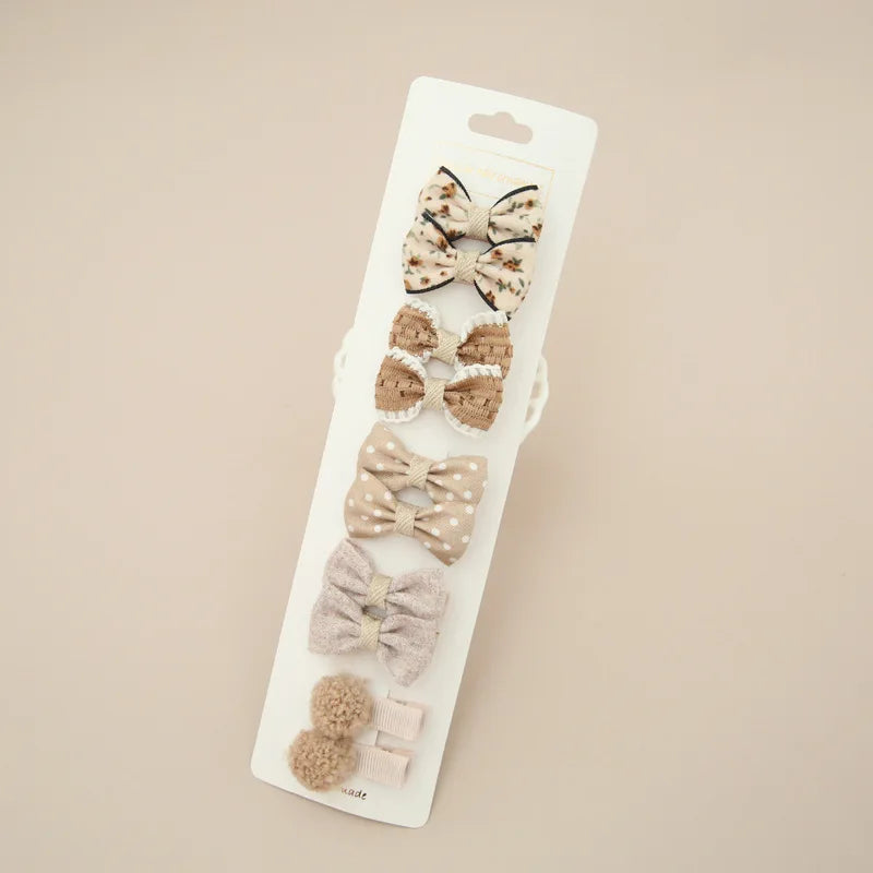 9-Piece Baby Hair Bow Set | Cute Scrunchie Headbands for Baby Girls