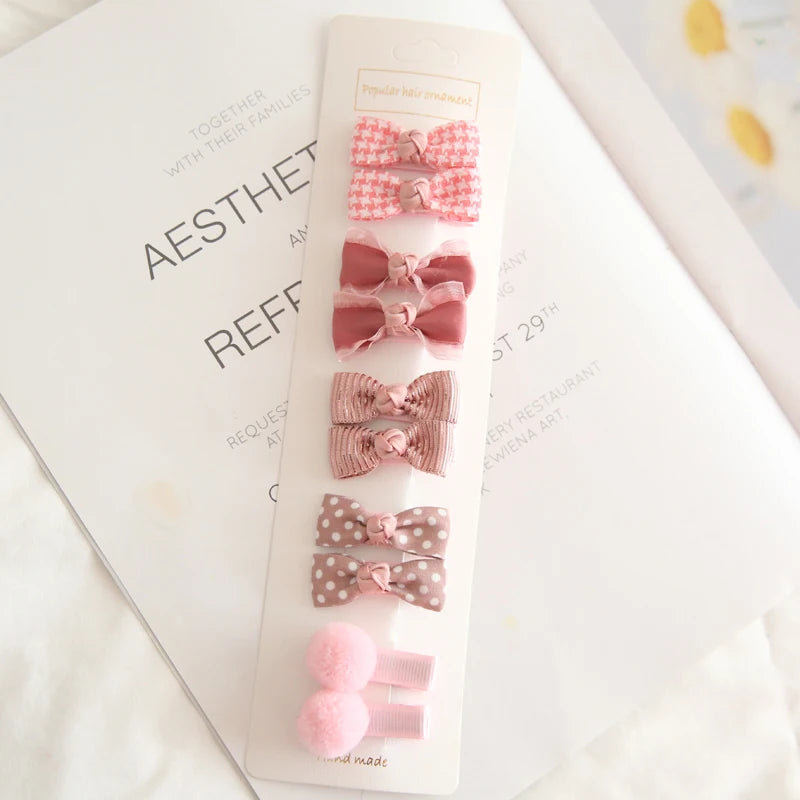 9-Piece Baby Hair Bow Set | Cute Scrunchie Headbands for Baby Girls