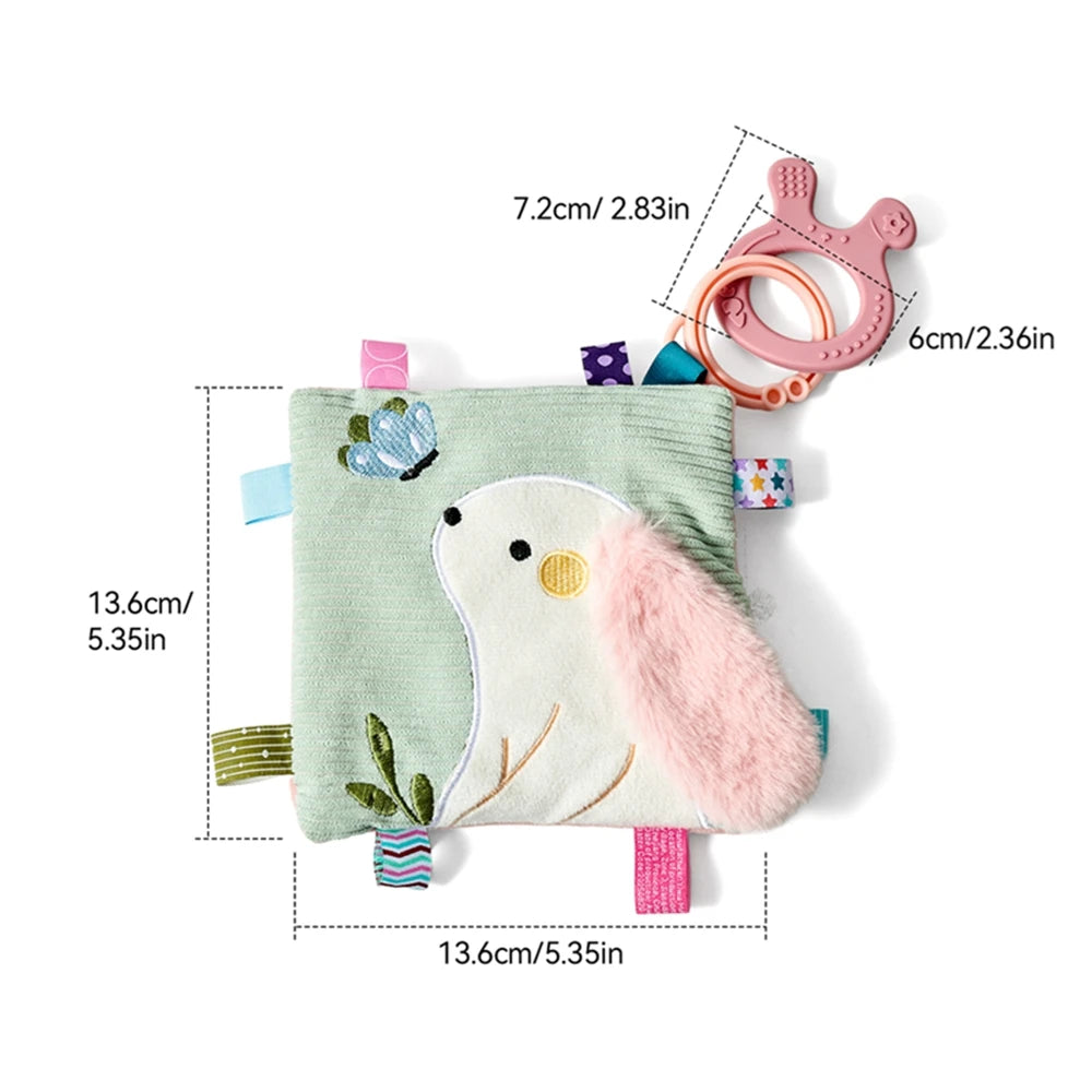 BPA-Free Silicone Teething Toy | Sensory Baby Rattle Teether