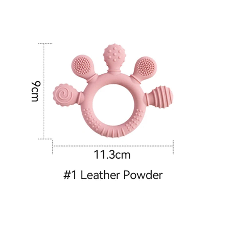 BPA-Free Silicone Teething Toy | Sensory Baby Rattle Teether