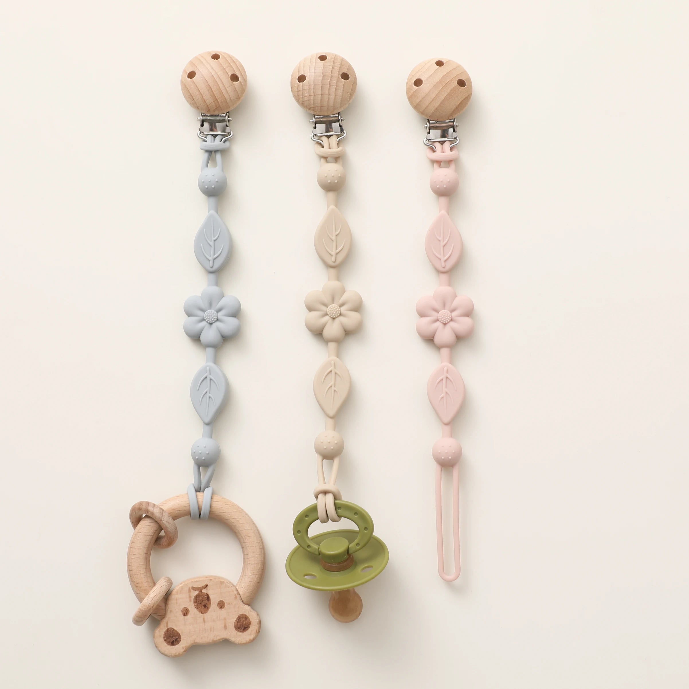Silicone Beaded Pacifier Clip | Safe & Cute Soother Chain for Babies