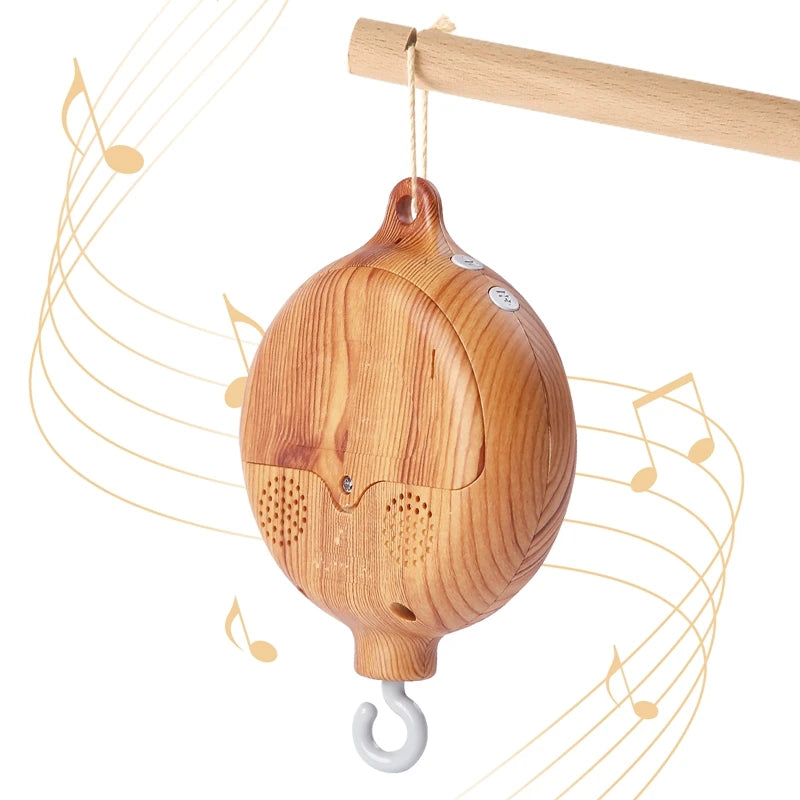 Revolving Wooden Music Box — Baby Crib Mobile Toy