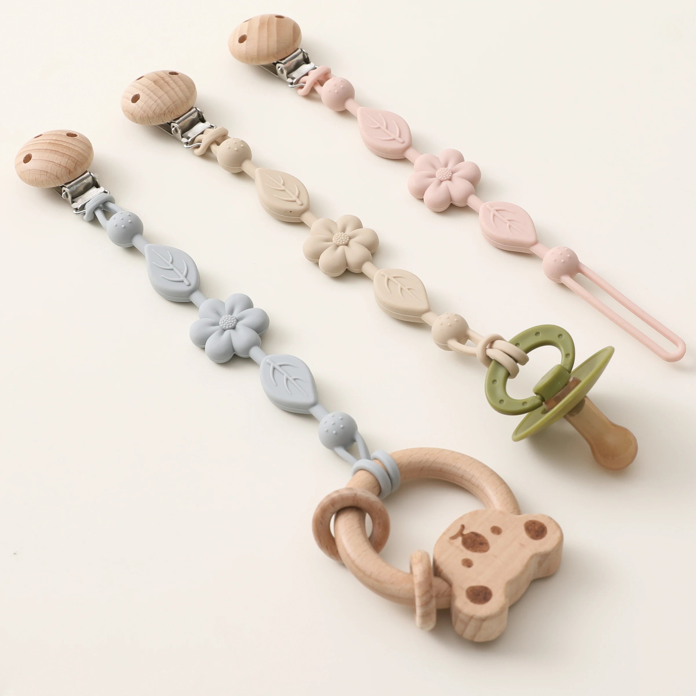 Silicone Beaded Pacifier Clip | Safe & Cute Soother Chain for Babies