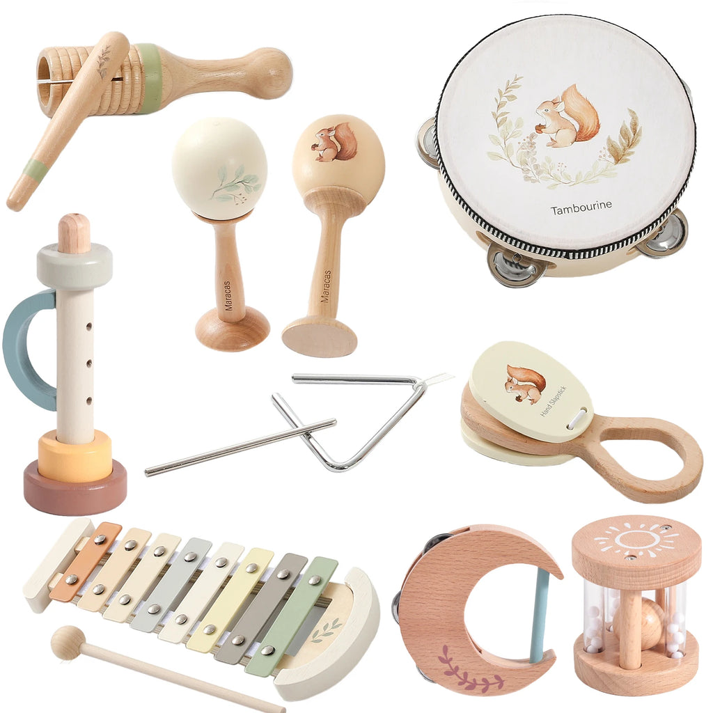 Wooden Baby Musical Instruments Set | Montessori Music Toy for Toddlers